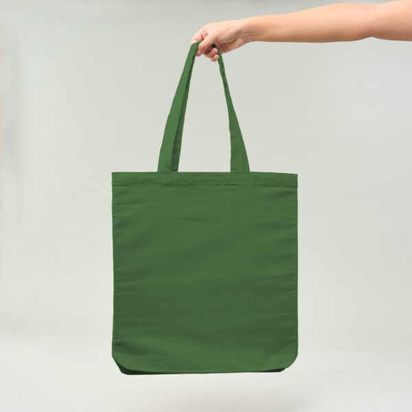 Bolsa de Algodón verde 6oz 42x38x6 cm