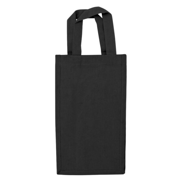 Bolsa Negra para 2 Botellas de Vino 100% Algodón